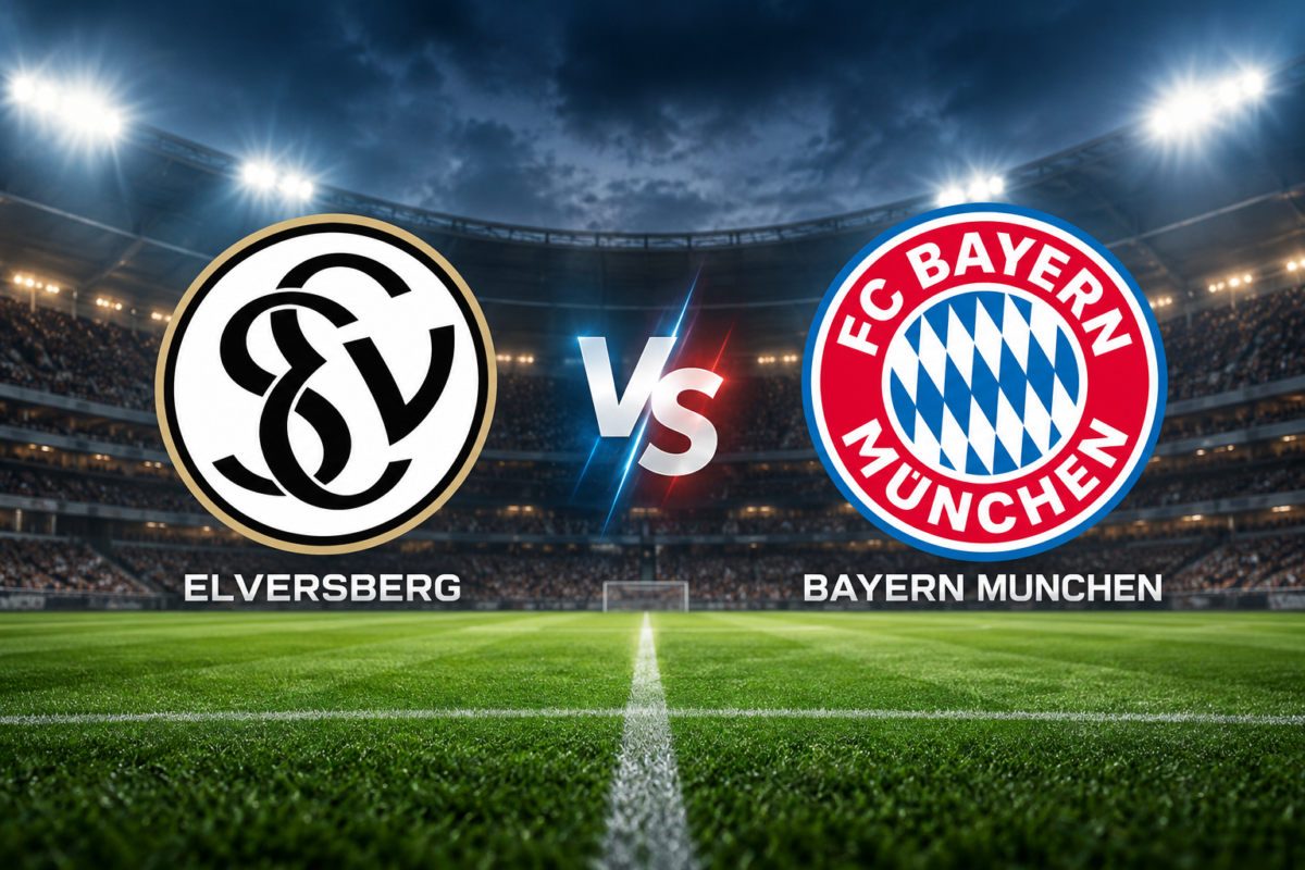 Prediksi Elversberg vs Bayern Munchen di Bundesliga 2026-27. Bayern diunggulkan menang 3-1 atas tim promosi. (Ilustrasi: ifakta.co/my)