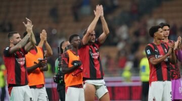 AC Milan menang 3-0 atas Lecce pada pekan kelima Serie A 2026/2027. Pulisic, Rabiot, dan Moreira mencetak gol. (AP Photo/Antonio Calanni)